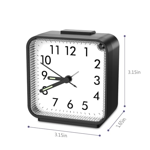 OQIMAX Quiet Alarm Clock with Night Light and Snooze Function