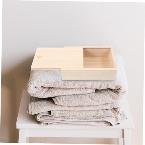GLEAVI Natural Wood Soap Dish with Pullout Lid 1