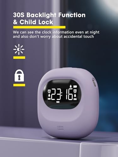 ROCAM Vibrating Alarm Clock with 3 Modes and Week Display