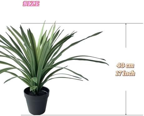 Realistic Artificial Lemon Grass Plant with White Edges