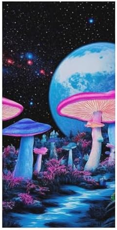 Trippy Mushroom Magical Beach Towel for Home and Travel