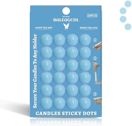 Candle Sticky Dots - Blue Wax Adhesive Dots for Taper Candles