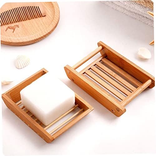 Mobestech Retro Wooden Soap Dish Boat Shape Self Draining