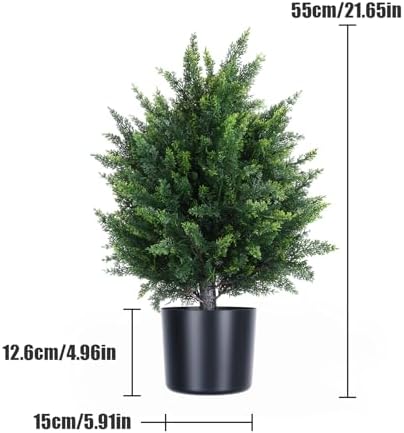 Bidbory Prelit Planter Bushes 2167 Realistic Fake Shrubs