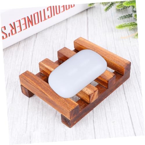 IMIKEYA Wooden Soap Dish for Bathroom Kitchen Shower