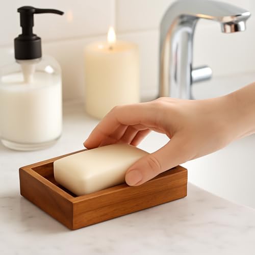 Creative Home Acacia Bath Rectangular Dish Holder