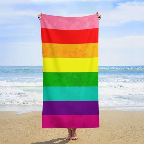 4SEE Beach Towel with Pride Flag Design