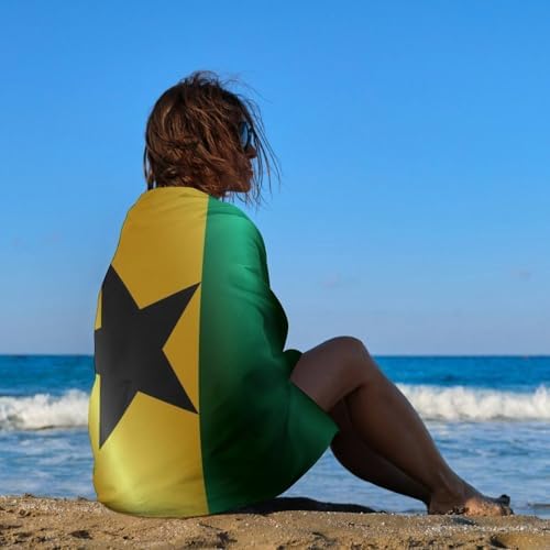 4SEE Oversize Beach Towel with Ghana Flag Design