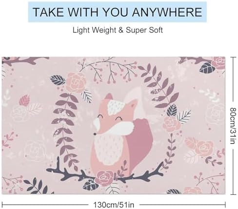 ERHN Cartoon Fox Beach Towels for Adults