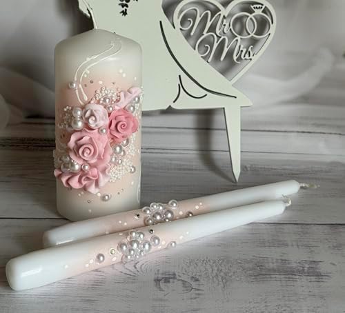 Magik Life Unity Candle Set - White Wedding Unity Candles