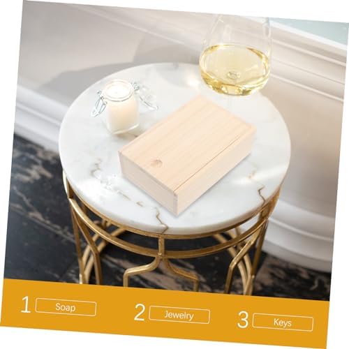 Homoyoyo Wooden Soap Dish with Lid - Elegant Bathroom Holder 1