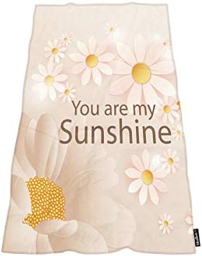 Comfy Bath Towel You Are My Sunshine with Sunflowers