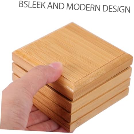Wooden Soap Dish Sturdy Draining Holder for Kitchen Bathroom