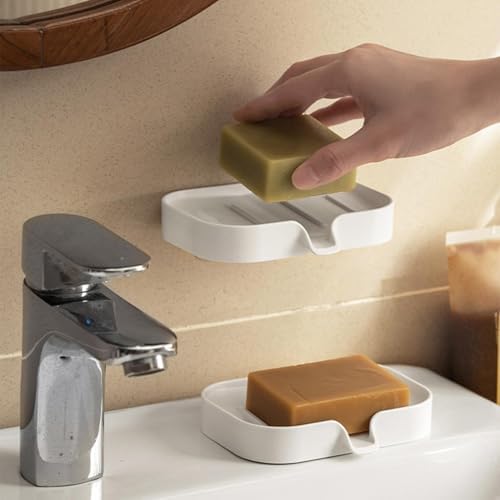 LutIedan 1PC Small Wall-Mounted Soap Box Holder