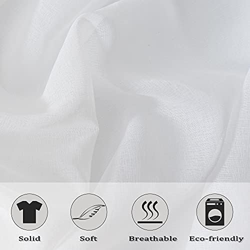 HUTO 95 Sheer Curtains - White Grommet Drapes Set of 2