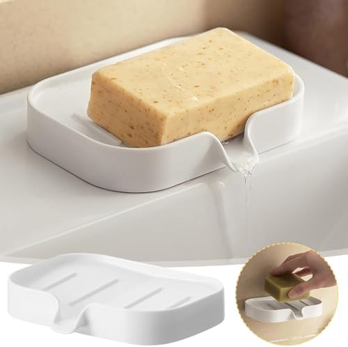 LutIedan 1PC Small Wall-Mounted Soap Box Holder