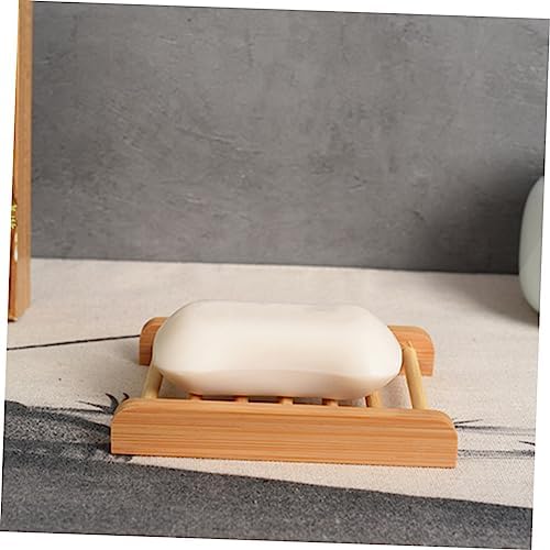 OUNONA Wooden Soap Dish Holder for Bathroom Sink and Shower