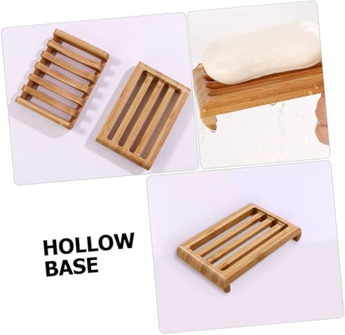 CATIEBYE 2pcs Sturdy Soap Dish Holder with Drainage for Bathroom and Kitchen