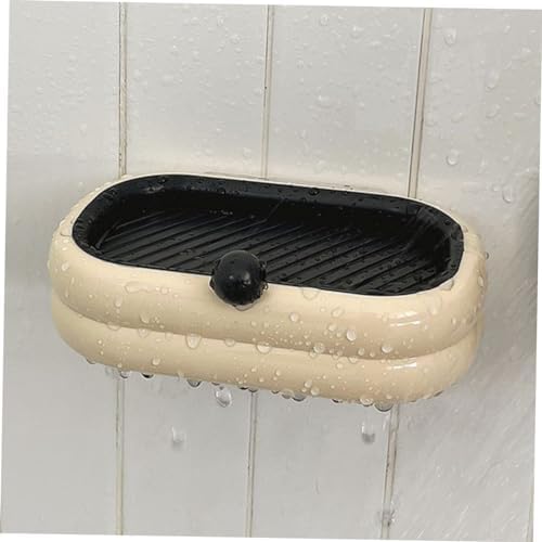Amosfun Dual Drain Soap Dish Holder for Wall