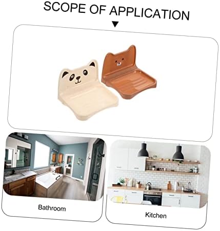 4pcs Wall-Mounted Bar Soap Stand Anti-Slip Dish Organizer 1