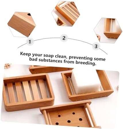 CONGARTENO 2pcs Wooden Soap Dish Creative Bathroom Holder
