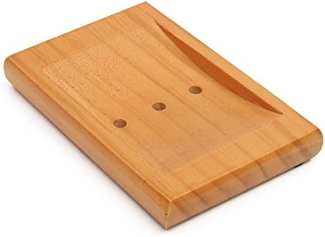 Beech Wood Natural Soap Dish with Drainage Holes 1