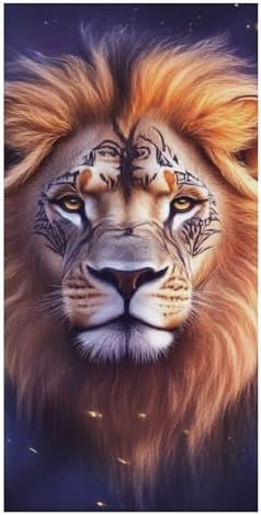4SEE Plus Size Beach Towel with Lion Design