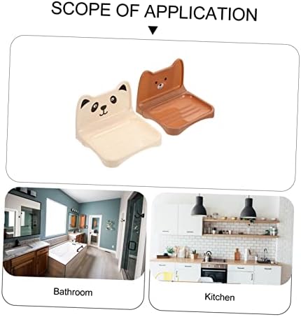 4pcs Wall-Mounted Soap Dish Quick Dry Holder