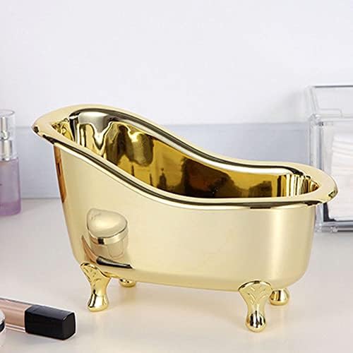 Mini Bathtub Soap Dish with Gold Electroplated Finish