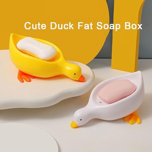 Cute Duck Soap Holder with Drainage for Shower