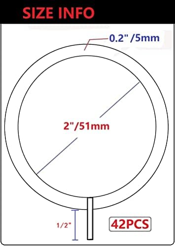 42-Piece Satin Nickel Curtain Rings 20 Inner Diameter for 15 Rod