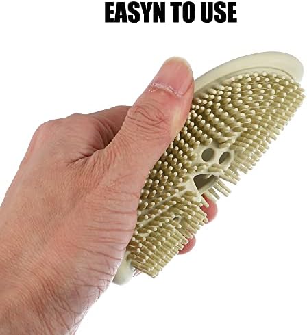 VOCOSTE Silicone Soap Dish with Bristles 115x7cm Beige