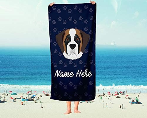 Extra Large Personalized Pet Bernard Towel for Kids and Adults