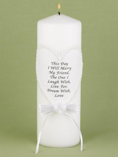 Wedding Unity Candles Set of 3 This Day I Will Marry My Friend