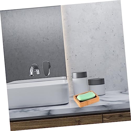 Luxshiny Bamboo Soap Holder Wooden Drainage Tray 1