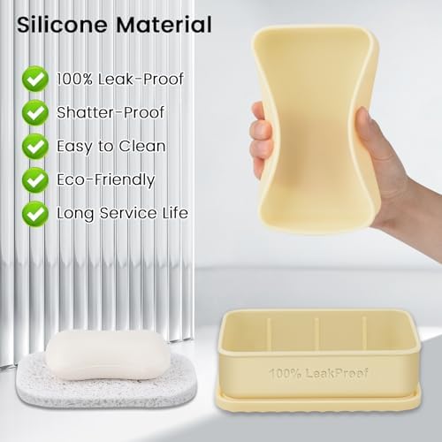 ZIRWTI Leakproof Travel Soap Case with Drainage