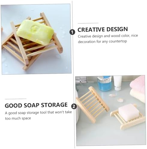 PRETYZOOM Wooden Soap Dish for Kitchen and Bathroom 1