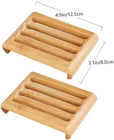 Cedar Soap Dishes Self-Draining Bamboo Holder for Kitchen Bathroom