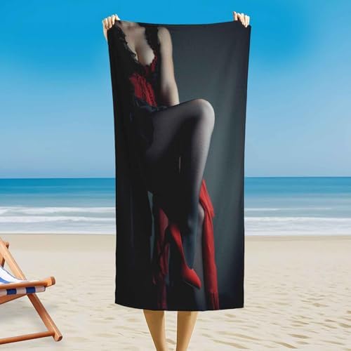 PolXmyxor Magnetic Beach Towel for Women Quick-Dry Microfiber 35x70