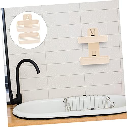 Double Layer Adhesive Soap Dish Holder for Shower Wall