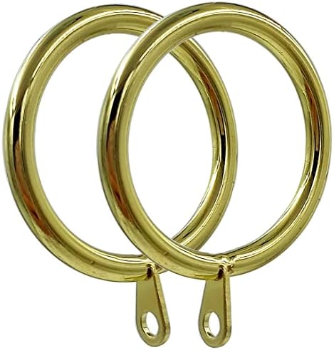 42Pcs Gold Metal Flat Curtain Ring with Eyelet 1
