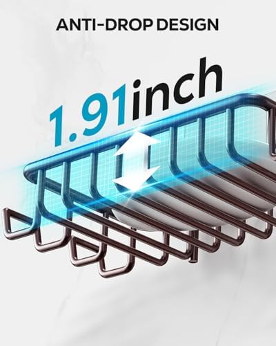 Nieifi Stainless Steel Soap Dish with 4 Hooks