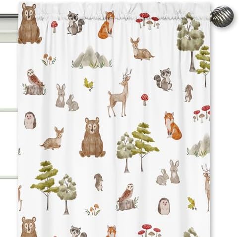 Sweet Jojo Designs Woodland Forest Animal Window Panels Set of 2