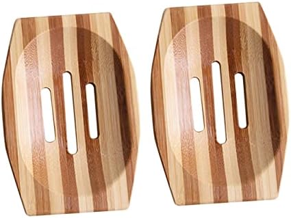 Luxshiny 2Pcs Hollow Soap Holder for Bathroom Kitchen with Self-Draining Design