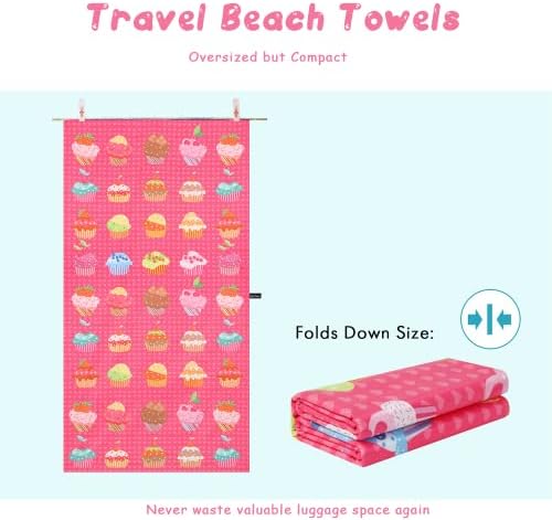 Your Choice Microfiber Beach Towel - Quick Dry Sand Free Compact Travel