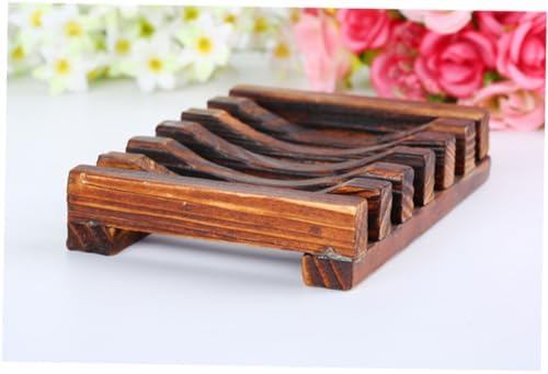 IMIKEYA 4PC Carbonized Soap Dish Holder for Kitchen Bathroom