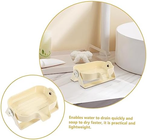 Alipis Self Draining Soap Dish for Bathroom and Kitchen 1