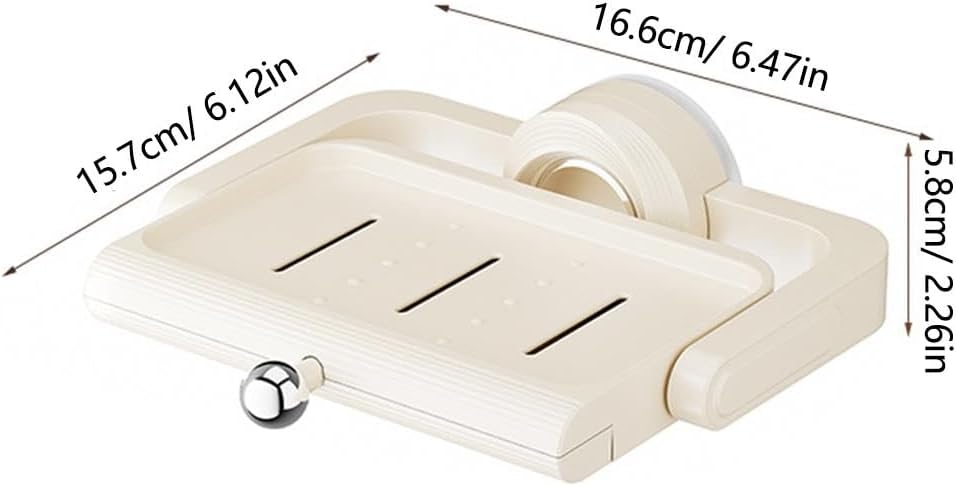 Rotatable Suction Cup Soap Dish - 360 Degree Swivel Holder