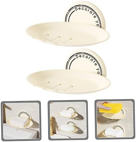Wall-Mounted Soap Bar Holder with Drainage System