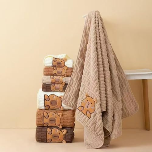 Cute Capybara Bath Towel Set 275x55 Inches 2-Piece